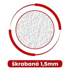 škrabaná štruktúra fasádnej omietky 1,5mm