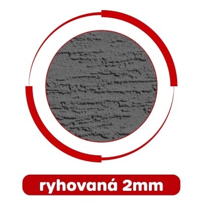ryhovaná štruktúra omietky 2,0mm farebná