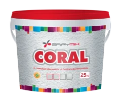 Akrylátová fasádna omietka CORAL LUX - farebné odtiene 1,5 mm škrabaná 25 kg