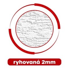štruktúra ryhovanej omietky 2,0mm