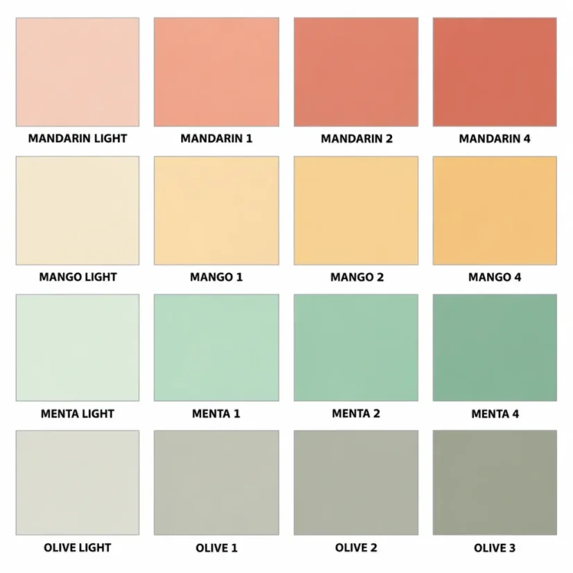 Smartcolor farebné odtiene mandarin-mango-menta-olive