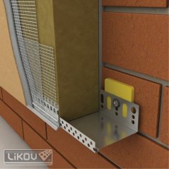 Okapnicová lišta na zakladací profil 2,5m aplikácia
