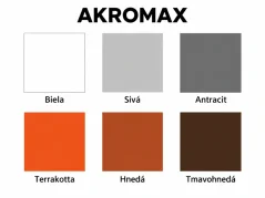 Farebné odtiene farby AKROMAX na sokel, betón a eternit