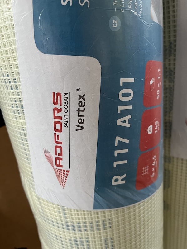 Sklotextilná sieťka VERTEX R117 145g-1,1x50m