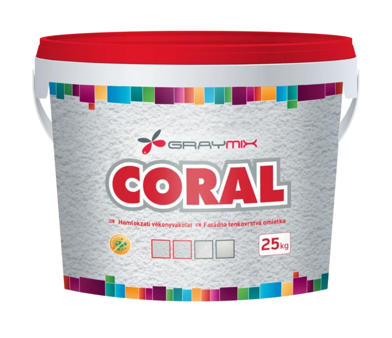 Akrylátová fasádna omietka Coral lux 1,5mm  25kg farebné odtiene